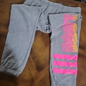 Gray and Pink Leggings Size M
